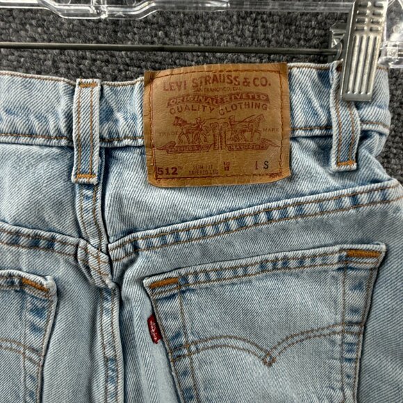 VTG Levi’s 512 Women Light Wash Denim Jeans Slim Fit Tapered Leg USA ACTL 25X28 - Picture 13 of 16